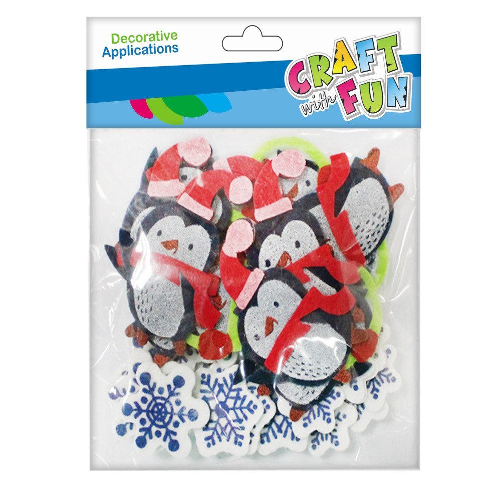 DECORATIVE SELF-ADHESIVE FELT PENGUIN CRAFT WITH FUN 463697